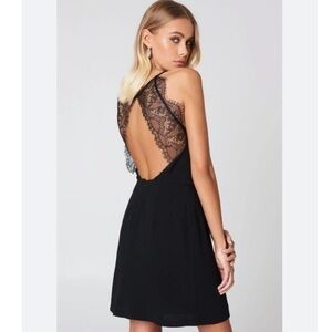 NWT Samsoe and Samsoe Dress Willow Short Mini Lace in Black